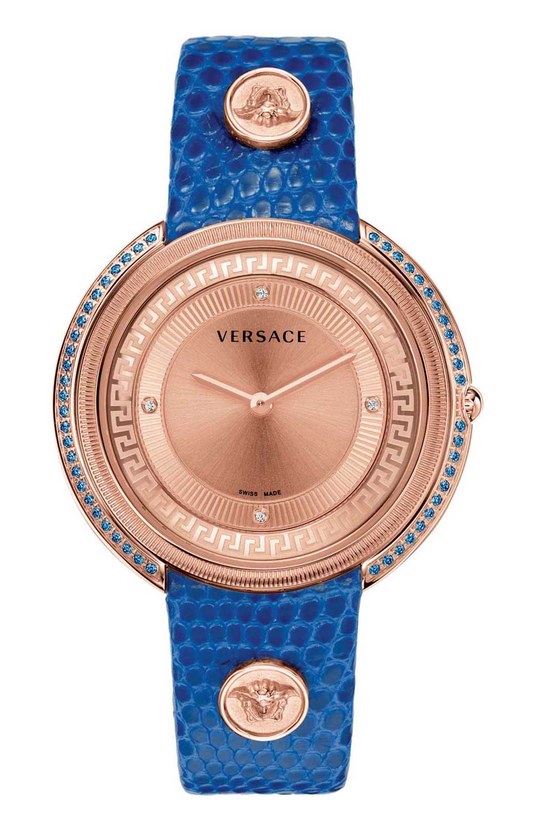 Versace QUARTZ watch 762 BLUE SAPPHIRES GOLDEN DIAL